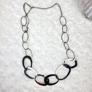 Silver Tone Link Chain Necklace